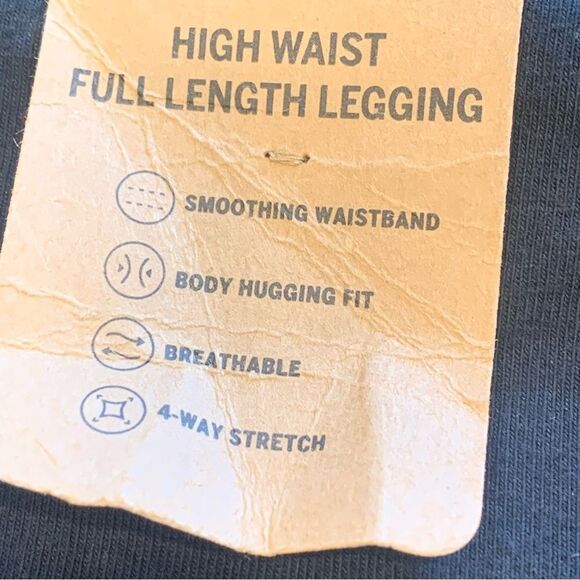 Victoria’s Secret PINK Black White Stripe Logo High Waist Cotton Legging, SMALL - Picture 6 of 11